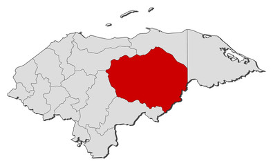 Map - Honduras, Olancho