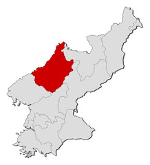 Map - North Korea, Chagang