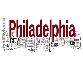 Philadelphia collage of word concepts