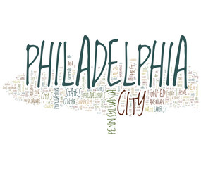 Philadelphia collage of word concepts