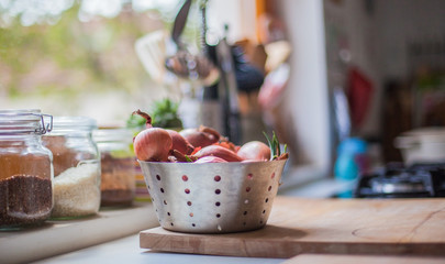 kitchen with ingredients
