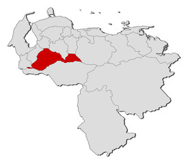 Map - Venezuela, Barinas