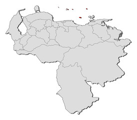 Map - Venezuela, Federal Dependencies