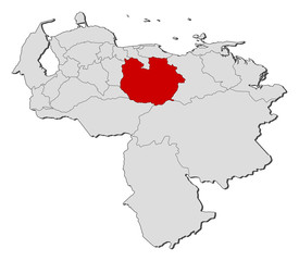 Map - Venezuela, Guarico