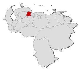 Map - Venezuela, Yaracuy