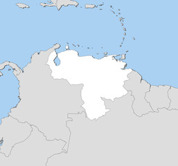 Obraz premium Map - Venezuela