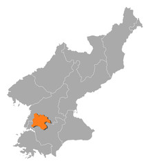 Map - North Korea, Pyongyang