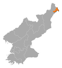 Map - North Korea, Rason
