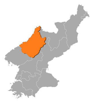 Map - North Korea, Chagang