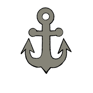 Anchor in black line style