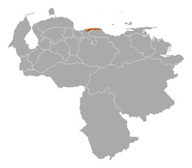 Map - Venezuela, Vargas