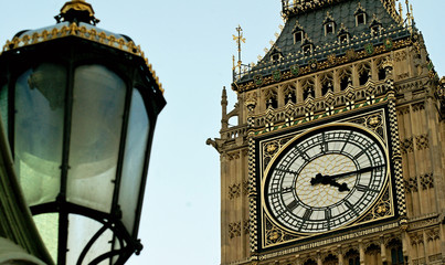 Fototapeta na wymiar The Clock Tower of Big Ben in London..