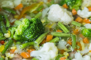 Vegetable, broccoli, cauliflower stew