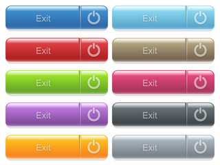 Exit captioned menu button set