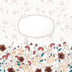 Template frame design for greeting card