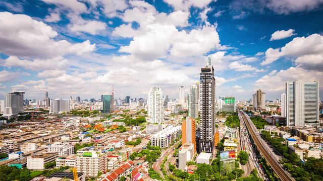 Bangkok, Thailand skyline time lapse.