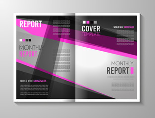 Brochure template, Flyer Design or Depliant Cover for business