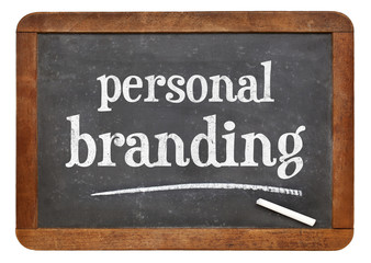 personal branding blackboard sign