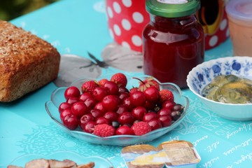 Frühstück im Garten