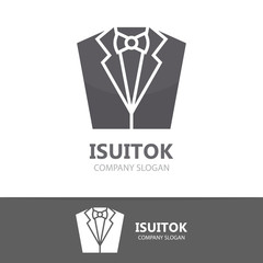 Vector tuxedo logo design.