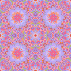 Ethnic floral seamless pattern. Abstract ornamental 