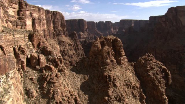 Flight approaching canyon wall in Arizona's Little Colorado River Gorge