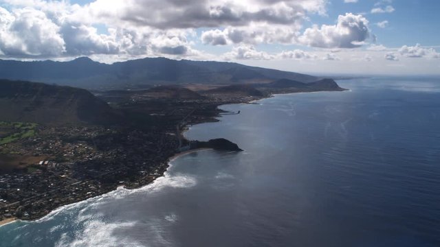 Flying along the western shore of Oahu. Shot in 2010.