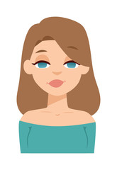 Sadness woman vector illustration. Sadness beautiful woman and unhappy depressed face sadness woman. Stress beauty emotion loneliness sadness woman and pain expression attractive sadness woman.