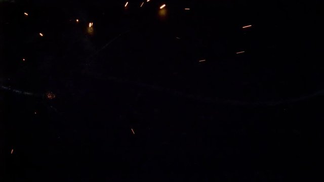 Broken electrical cords with sparkler effects