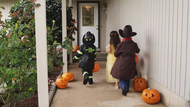 Children trick or treating
