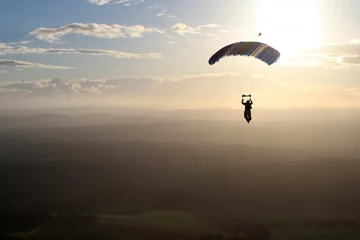 Printed kitchen splashbacks Air sports Skydiving in Norway