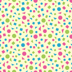 Random geometric background. Seamless pattern.Vector. ランダム幾何学パターン