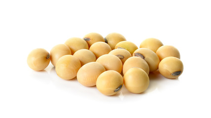 soy beans isolated on the white background