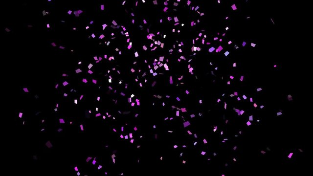 Confetti cannon shooting in the air and slowly descending 