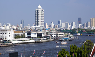 Scenic view of downtown Bangkok, Thailand. © Aneese