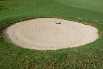 Fototapeta na wymiar Sand Trap on a golf course