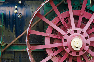 Old rusty abandoned farm equipment