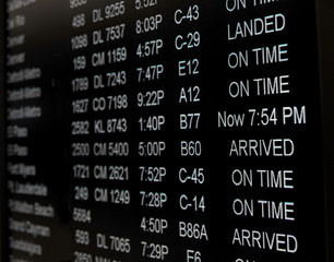 Fototapeta premium Flights departures arival board