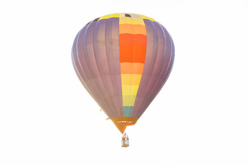 Colorful hot air balloon with sun light effected
