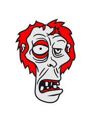 zombie face head ugly comic cartoon funny halloween horror