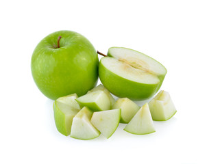 Green apple  isolated on a white background