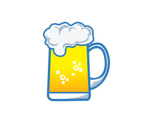 Modern Clean Restaurant Logo - Fresh Cold Beer Bar Symbol