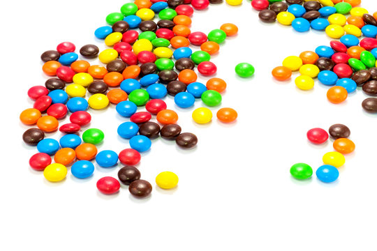 Pile of colorful chocolate candy