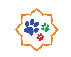 Modern Pet Logo - Pet Nameste Camp Symbol