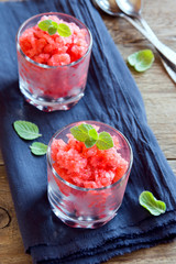 Strawberry granita