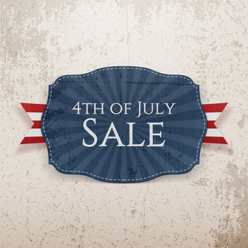Fourth of July Sale Holiday Emblem