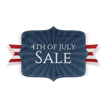 Fourth of July Sale realistic Banner