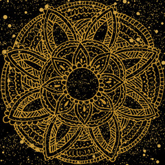 Flower mandala for cards, prints, textile and coloring books