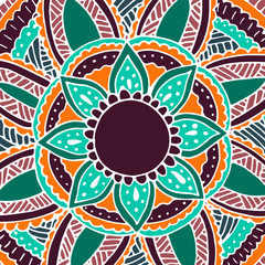 Flower mandala for cards, prints, textile and coloring books