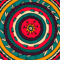 Flower mandala for cards, prints, textile and coloring books